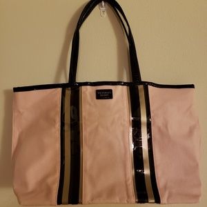Victoria Secret Pink and Black Tote EUC
